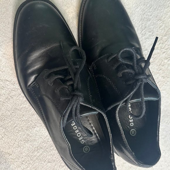 Black Leather Dress Shoes-Mens Size 10 - Picture 1 of 3
